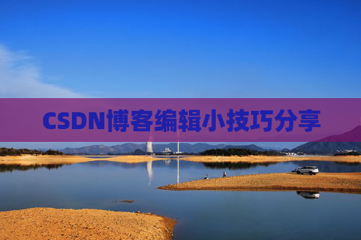 CSDN博客编辑小技巧分享